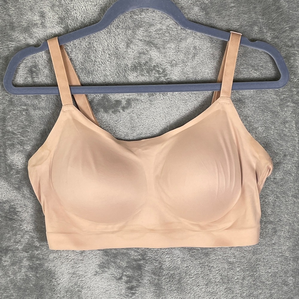 Soma Enbliss Luxe Bralette Womens XL Nude Excellent Wireless Adjustable Straps